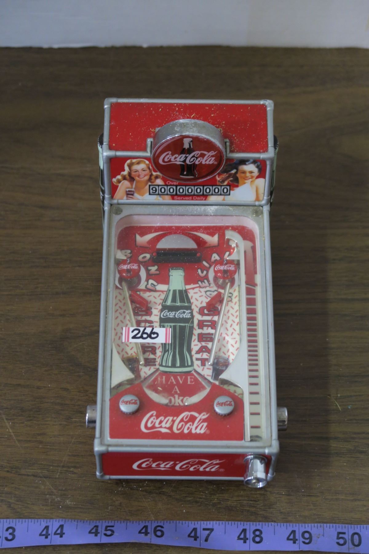 Pinball Coin Bank Coca Cola Pinball Coin Bank, Battery Operated - Schmalz Auctions