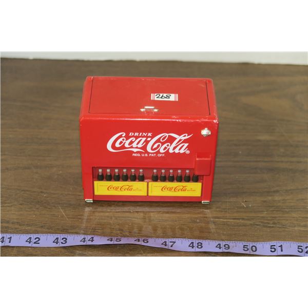 Coca Cola Fridge Coin Bank, battery operated