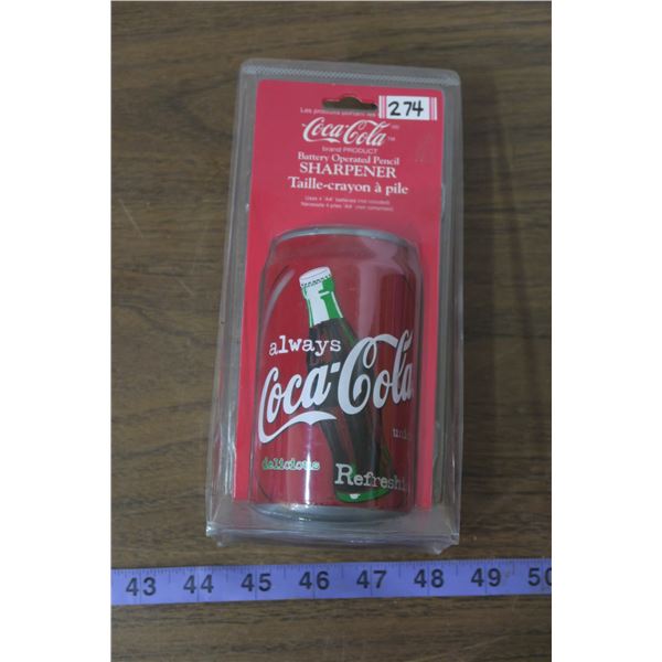 Coca Cola Battery Operated Pencil Sharpener NOS