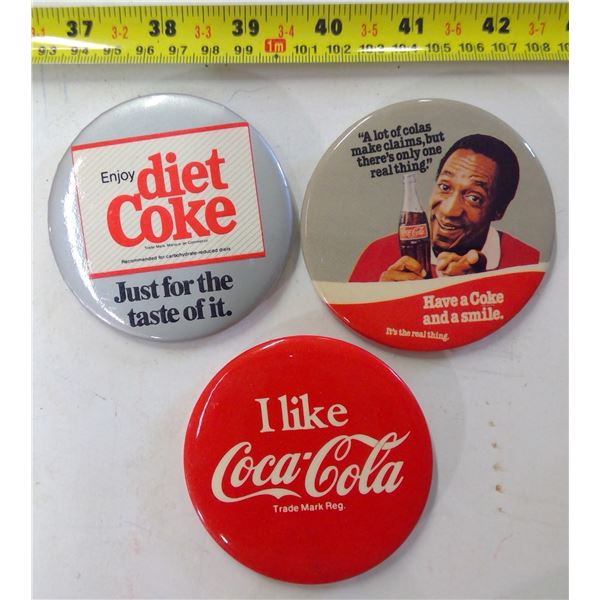 Lot of 3 Coca Cola Pins