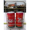 Image 1 : Set of Coca Cola Salt & Pepper Shakers in Stand