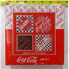 Image 4 : Set of 4 Coca Cola Trivets - 1 Broken