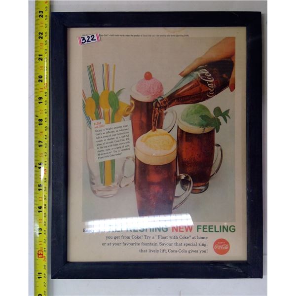 Framed Coca Cola Advertising