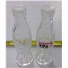 Image 1 : Set of Mini Glass Coca Cola Salt & Pepper Shakers