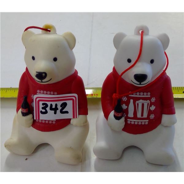 Set of 2 Coca Cola Christmas Ornaments