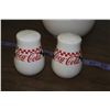Image 2 : Coca Cola Pitcher & salt and pepper Shakers by Gibson