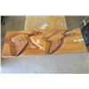 Image 1 : Wood Carved Geese Picture (Fur) 47 3/4"X16 1/4"