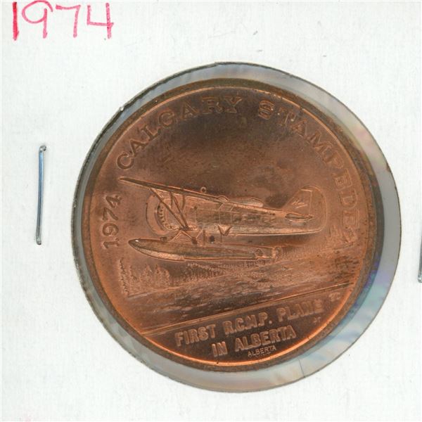 1974 Calgary Stampede Alberta Trade Coin (40mm)