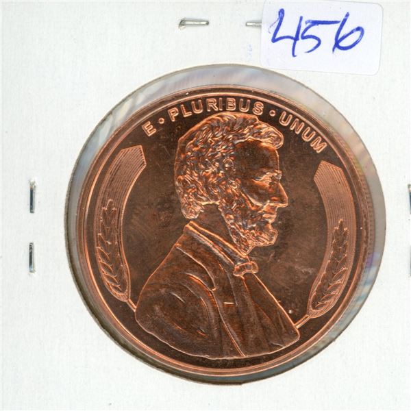2012 USA BIG Penny 1oz .999 Fine Copper Coin - Lincoln (38mm)