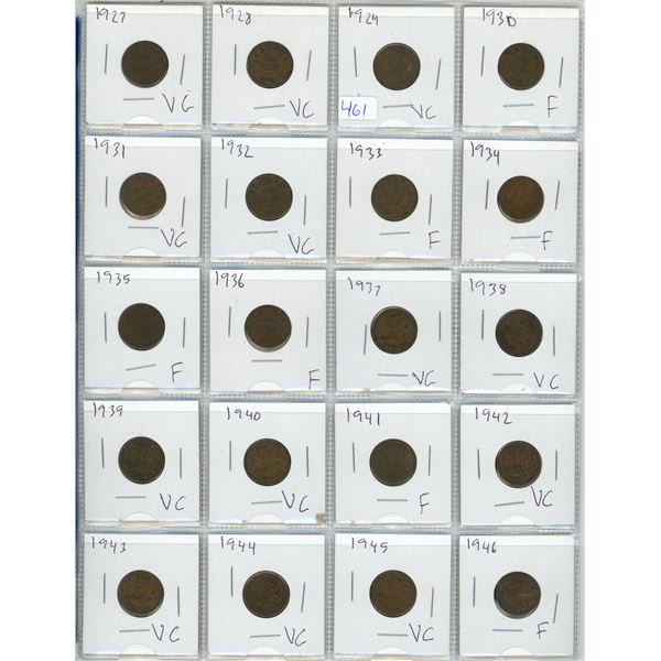 Coin Collector's Binderwith 87 Canadian Pennies from 1927-2012