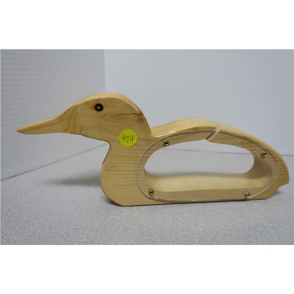 Loon Coin Bank (Wood)