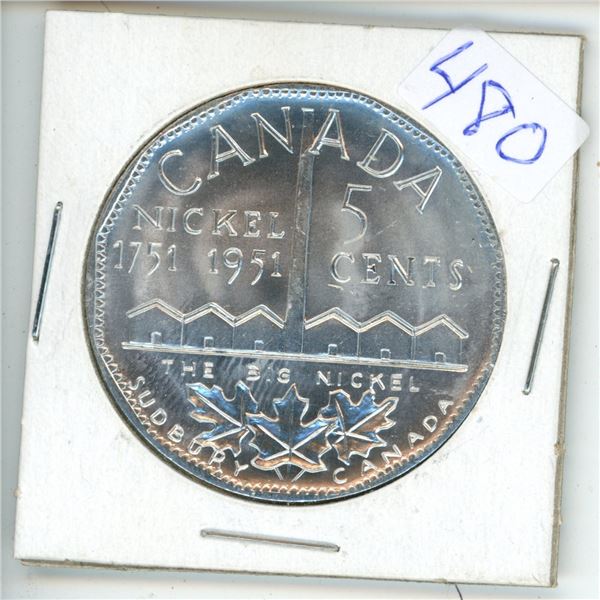 1951 Canadian Big Nickel