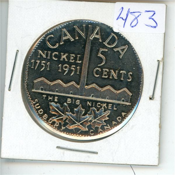 1951 Canadian Big Nickel