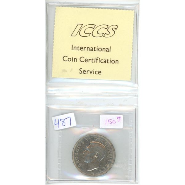 1948 Canadian 50 cent Piece with certificate