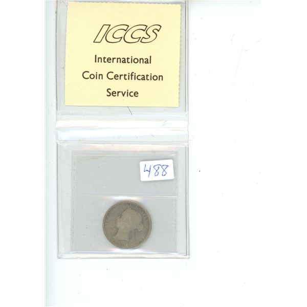 1875H Canadian 5 Cent Piece