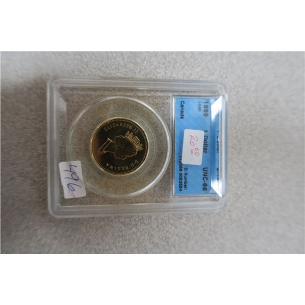 1996 Canadian Loon/Loonie Dollar Piece - UNC-66
