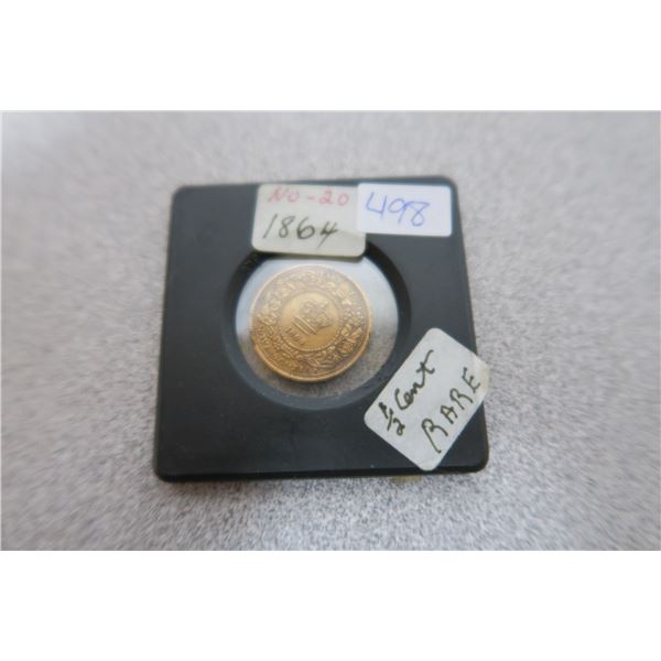 1864 Nova Scotia (Canadian)  1/2 cent Piece RARE