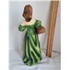 Image 3 : Vintage chalkware statue of a lovely apple lady. Minimal paint nicks.