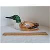 Image 1 : Hand carved loon for business cards. Made by S. Tremblay.