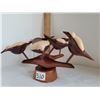 Image 1 : Wood carving of 6 removable birds.
