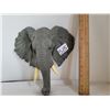 Image 1 : Elephant wall decor. Trunk acts as a hook for light objects.