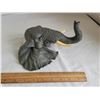 Image 2 : Elephant wall decor. Trunk acts as a hook for light objects.