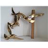 Image 1 : Solid brass Vintage flying birds wall decor.