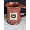 Image 2 : John Deere collector mugs. Brown one is clay fired in the USA and logo is raised.