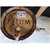 Image 3 : Strapped Oak Rum Barrel made by Deep South Barrels plus an Appleton Rum Flask