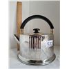 Image 1 : Art deco style, stainless steel, two tone kettle. Excellent condition.