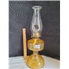 Image 1 : Vintage Amber pedestal oil lamp.