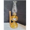Image 2 : Vintage Amber pedestal oil lamp.