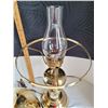 Image 3 : Vintage Brass Art Deco Hurricane Mushroom Top table lamp.