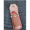 Image 5 : Swiss Army knife in a leather belt case, plus a Barlow pocket knife.