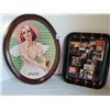 Image 1 : 1977 Oval Coca-Cola reproduction tray of a 1933 calendar girl.