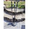 Image 1 : Cast iron fire place tool set.