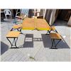Image 1 : Vintage fold away unique travel table for 4.  Very good condition.