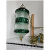 Image 2 : Old Green and white swag lamp.