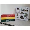 Image 1 : Audubon Society Guide books for Birds & Wild flowers, Hudson's Bay embossed metal tin.