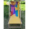 Image 1 : Coca-Cola vintage canvas Beach chair. 3 positions, folds flat.