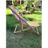 Image 2 : Coca-Cola vintage canvas Beach chair. 3 positions, folds flat.