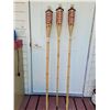 Image 2 : 3 tall Bamboo Tiki Torches. Requires fuel.