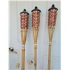 Image 5 : 3 tall Bamboo Tiki Torches. Requires fuel.