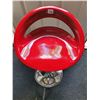 Image 3 : Chrome, red stool. Foot rest, swivel & hight adjustment.