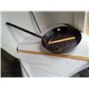 Image 3 : Large 16” heavy steel cooking pan. Measures 33” from handle to top of pan.