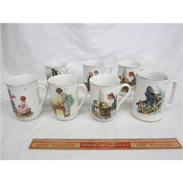 7 Norman Rockwell Coffee Mugs