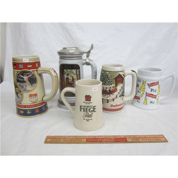 5 Beer Steins