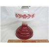 Image 2 : Red and White Oil Lamp complete no damage