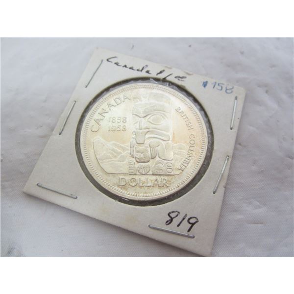Canadian 1958 Silver Dollar