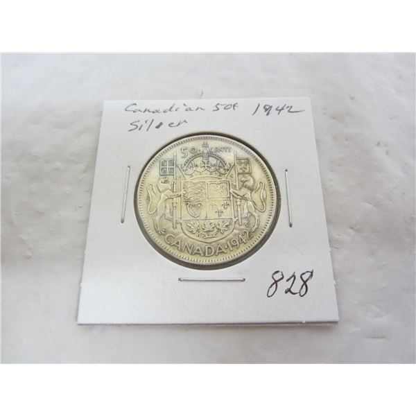 Canadian 1942 Fifty Cent Piece